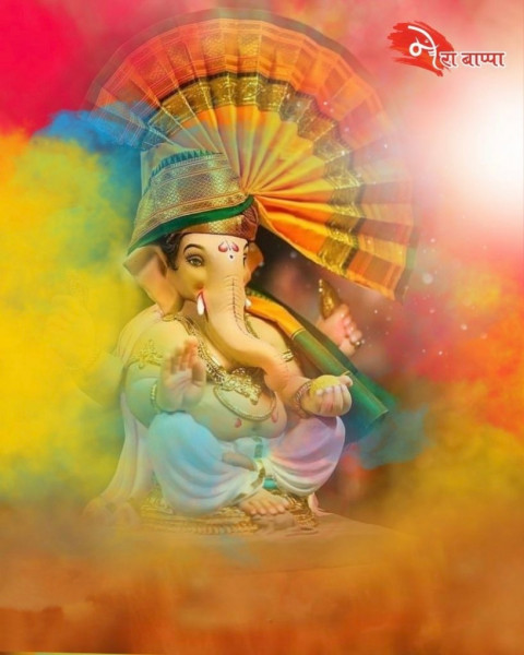 Happy Ganpati Bappa Photo Editing CB PicsArt New Background New
