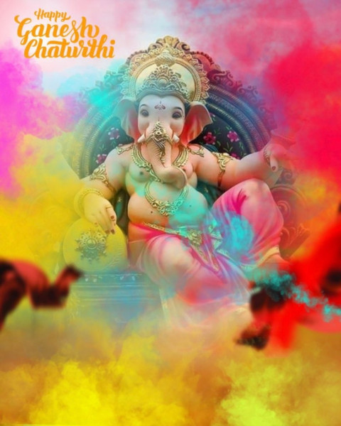 Happy Ganpati Bappa Photo Editing CB PicsArt New Background Pic