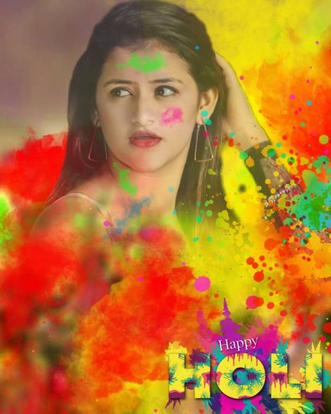 Happy Holi Background Download With Girls