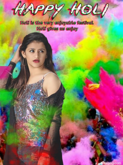 Happy Holi Background With Girls