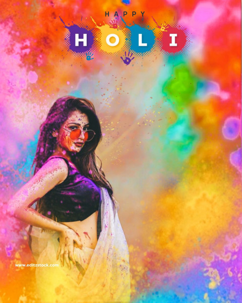 Happy Holi CB Photo Editing Background 2025 4k Free Load