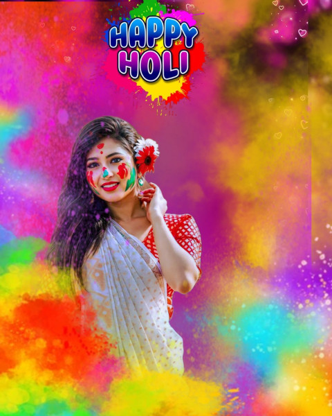 Happy Holi Cb Photo Editing Color Girl HD Background