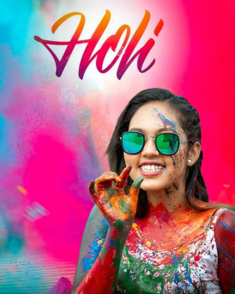 Happy Holi CB Picsart Background Download Full HD