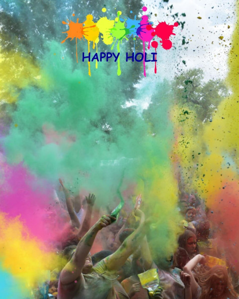 Happy Holi Cb Picsart Background With Public