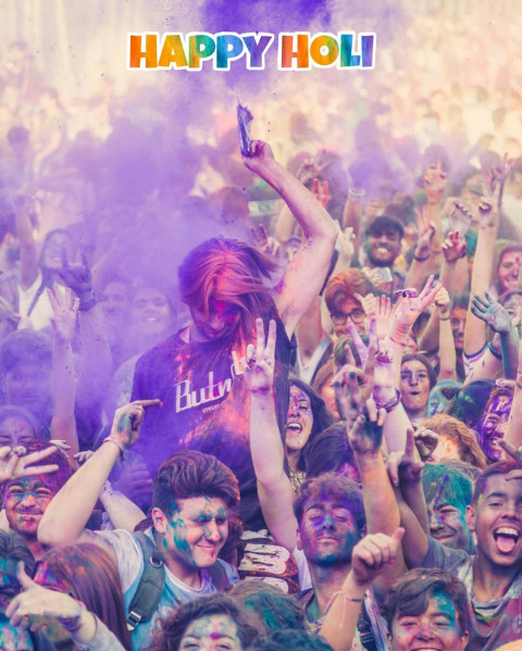 Happy Holi Colorful Photo Editing CB Background Free