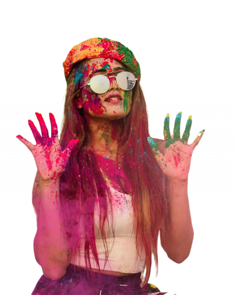 Happy Holi Editing Girl PNG Images Download HD