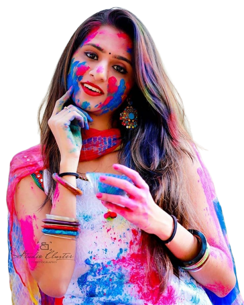 Happy Holi Girl PNG Images Download Full HD