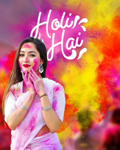 Happy Holi Photo Editing CB Background Download Full HD