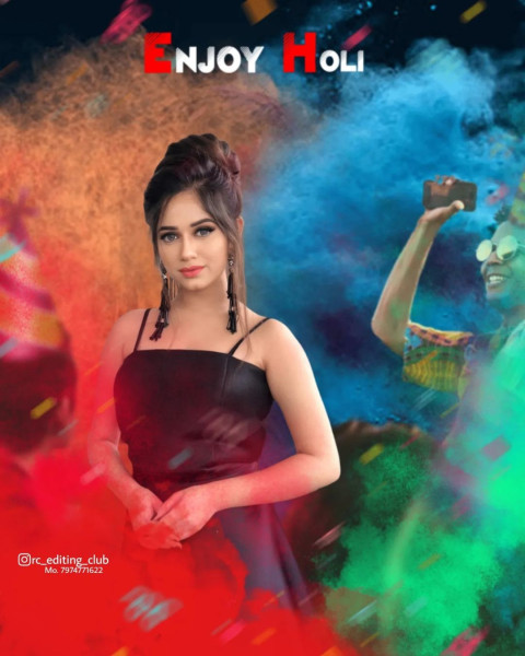 Happy Holi Photoshop CB Girl Background Editing Images