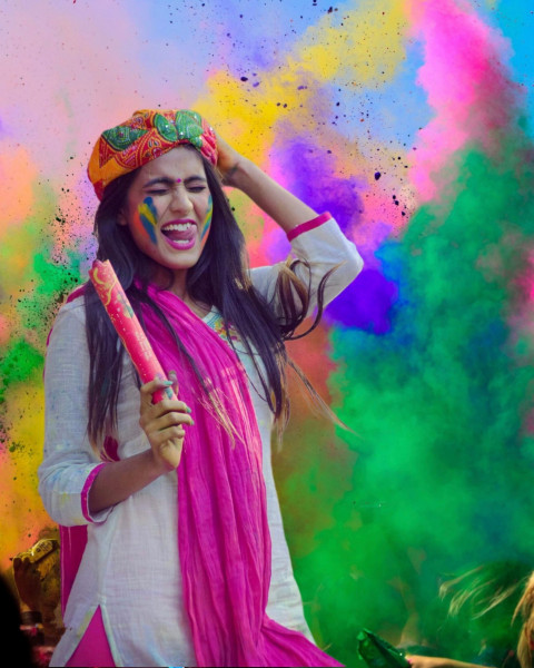 Happy Holi Photoshop Editing Background Download