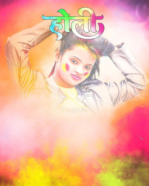 Happy Holi special Photo Editing Background With Girl