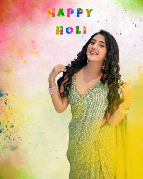 Happy Holi special Photo Editing Background With Girl HD