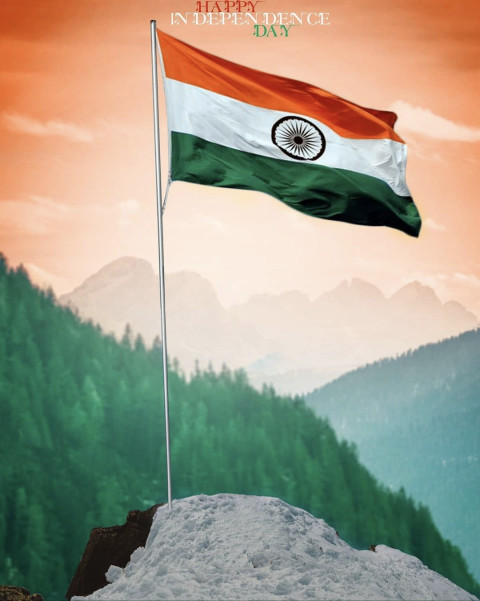 Happy Indipendent Day Tiranga Background For Picsart