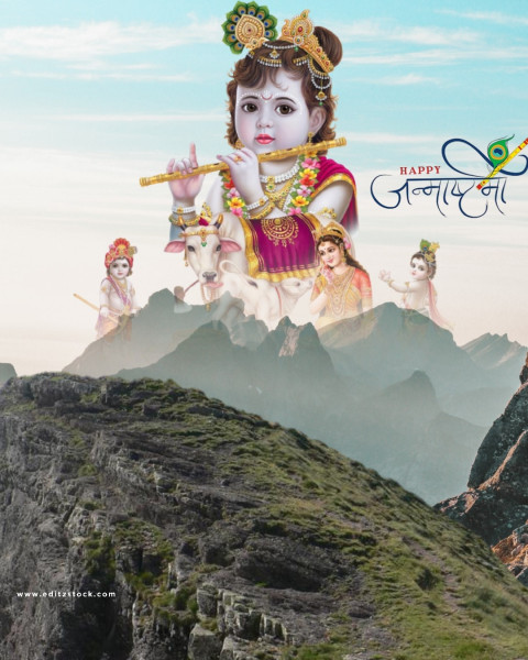Happy Janmashtami CB Picsart Editing HD Background Download Photo
