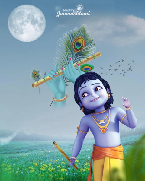 Happy Janmashtami CB PicsArt Photo Editing Background