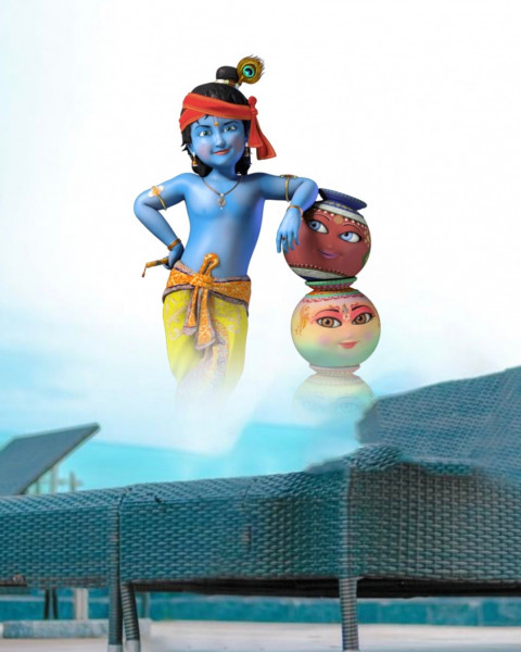 Happy Krishna Janmashtami CB Photo Editing Background HD Free