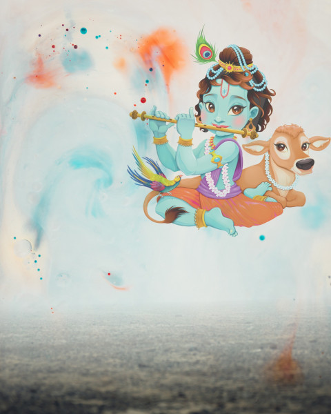Happy Krishna Janmashtami CB Picsart Editing Background