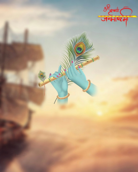 Happy Krishna Janmashtami Editing Picsart Background