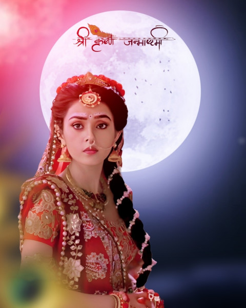Happy Krishna Janmashtami Photo Editing Background Photo
