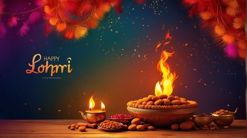 Happy Lohri Background HD Images For Festival Editing Desktop