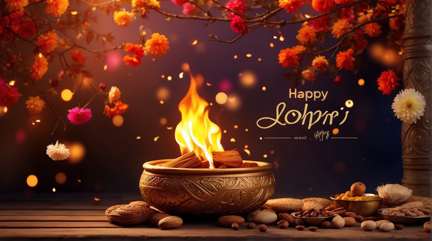 Happy Lohri Beautiful Background HD Images For Editing