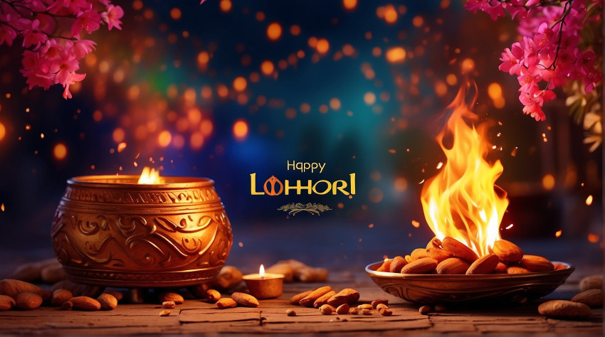 Happy Lohri Beautiful Background HD Images For Editing