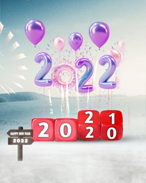 Happy New Year 2022 Background For Editing CB Photoshop