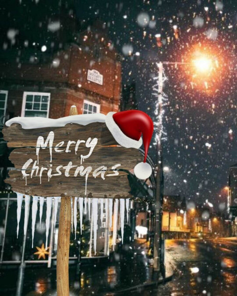 Happy Merry Christmas Background For Editing CB Photoshop