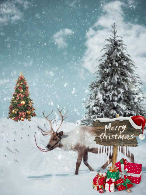 HAppy Merry Christmas Editing Background Full HD Free
