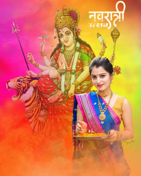 Happy Navratri Editing Background Download Free HD