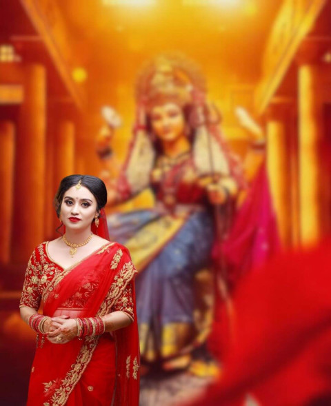 Happy Navratri Editing Background With Girls HD