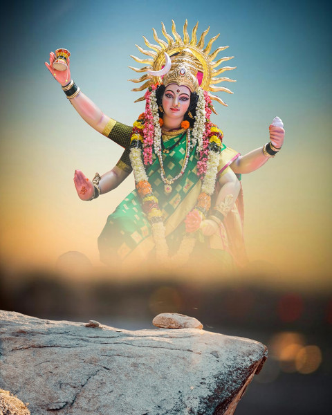 Happy Navratri HD Background Sky Download For PicsArt