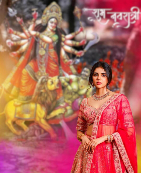 Happy Navratri Special Photo Editing Images Girl Full HD