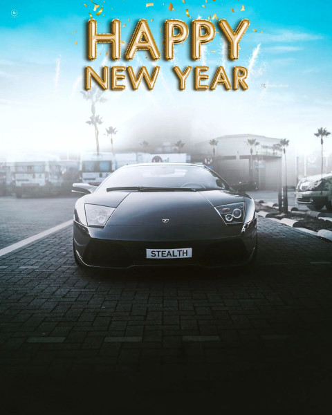 Happy New Year 2025 Background Free HD For Car Editing