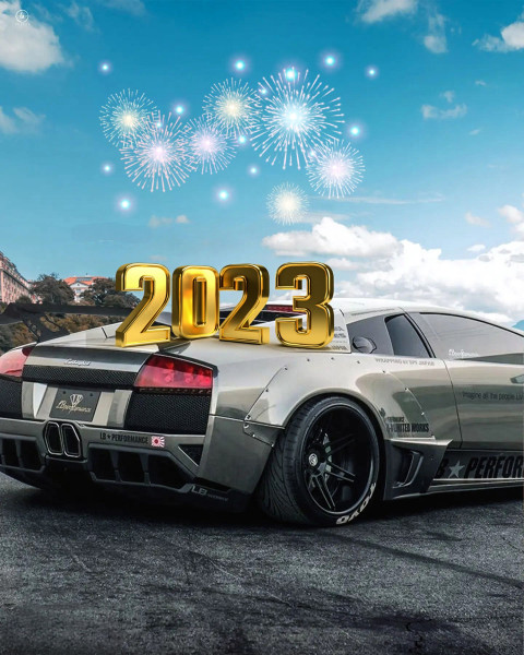 Happy Near Year 2023 Background HD For Car Editing New