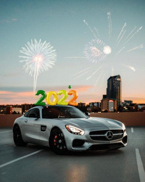 Happy New year 2022 Background Car Picsart CB