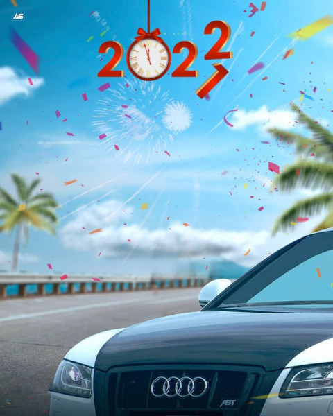 Happy New Year 2022 CB PicsArt Editing Background Hd With Car