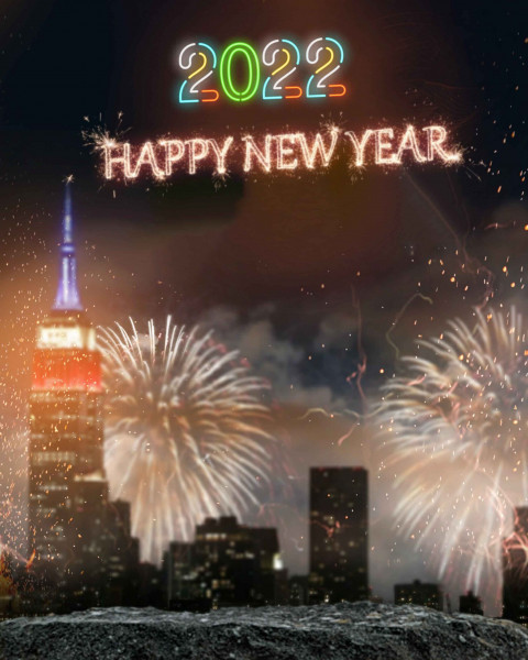 Happy New Year 2022 CB PicsArt Photoshop Background
