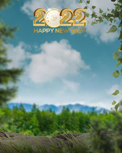 Happy New Year 2022 Nature CB PicsArt Editing Background