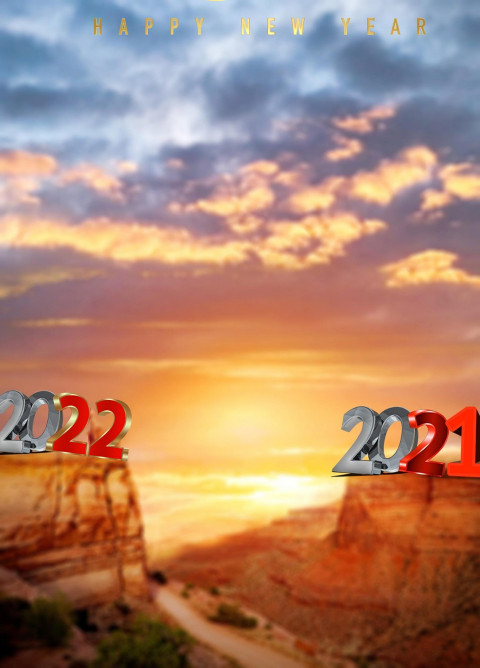Happy New Year 2022 Online Background For CB Photoshop Editing