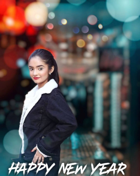 Happy New Year 2023 Background For Editing With Girl