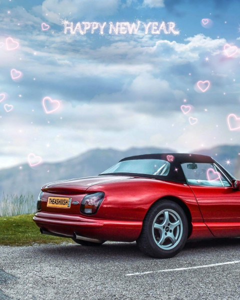 Happy New Year 2025 Free Car Background For Editing