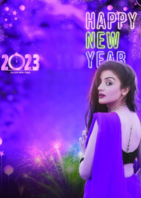 Happy New Year 2023 CB Background With Hot Girl