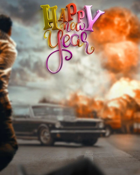 Happy New Year 2025 Blur CB Editing Background Image