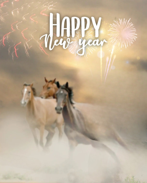 Running Horess New Year 2025 CB Hd Backgrounds For Editing