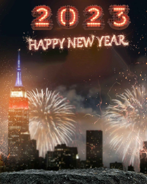 Happy New Year 2023 CB Photo Editing Background
