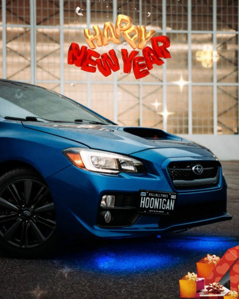 Royal Car Happy New Year 2025 Celebration Editing Background