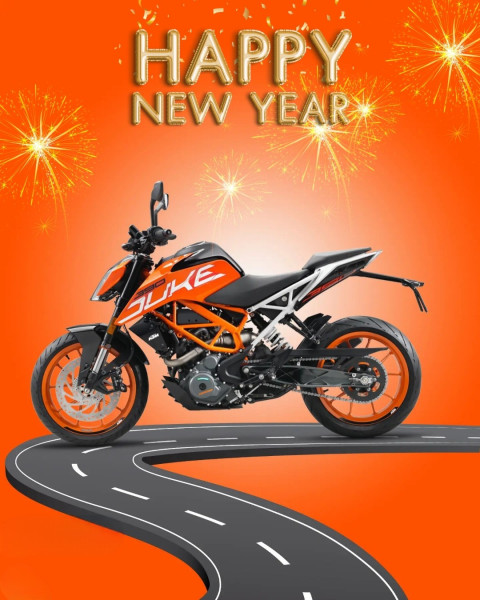 Happy New Year 20235Creative HD KTM Bike Background Free