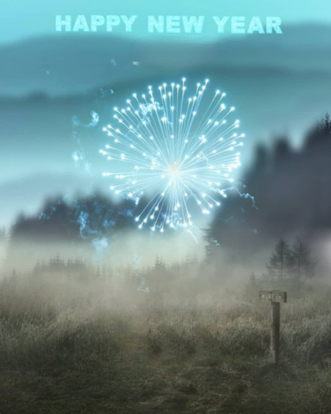 Neon Firework New Year  2025 Editing HD Background Free