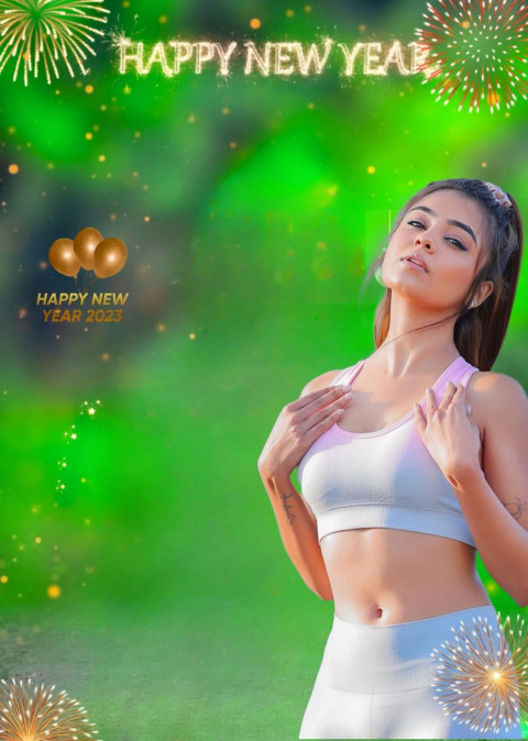 Happy New Year 2025 Free Girl CB Background Images